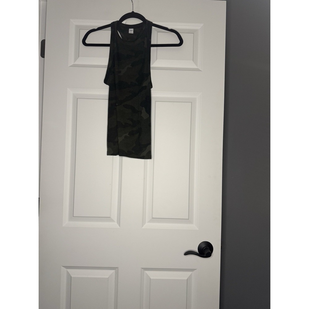 Old Navy Active Breathe On Tank Top Camouflage Black And Green Small